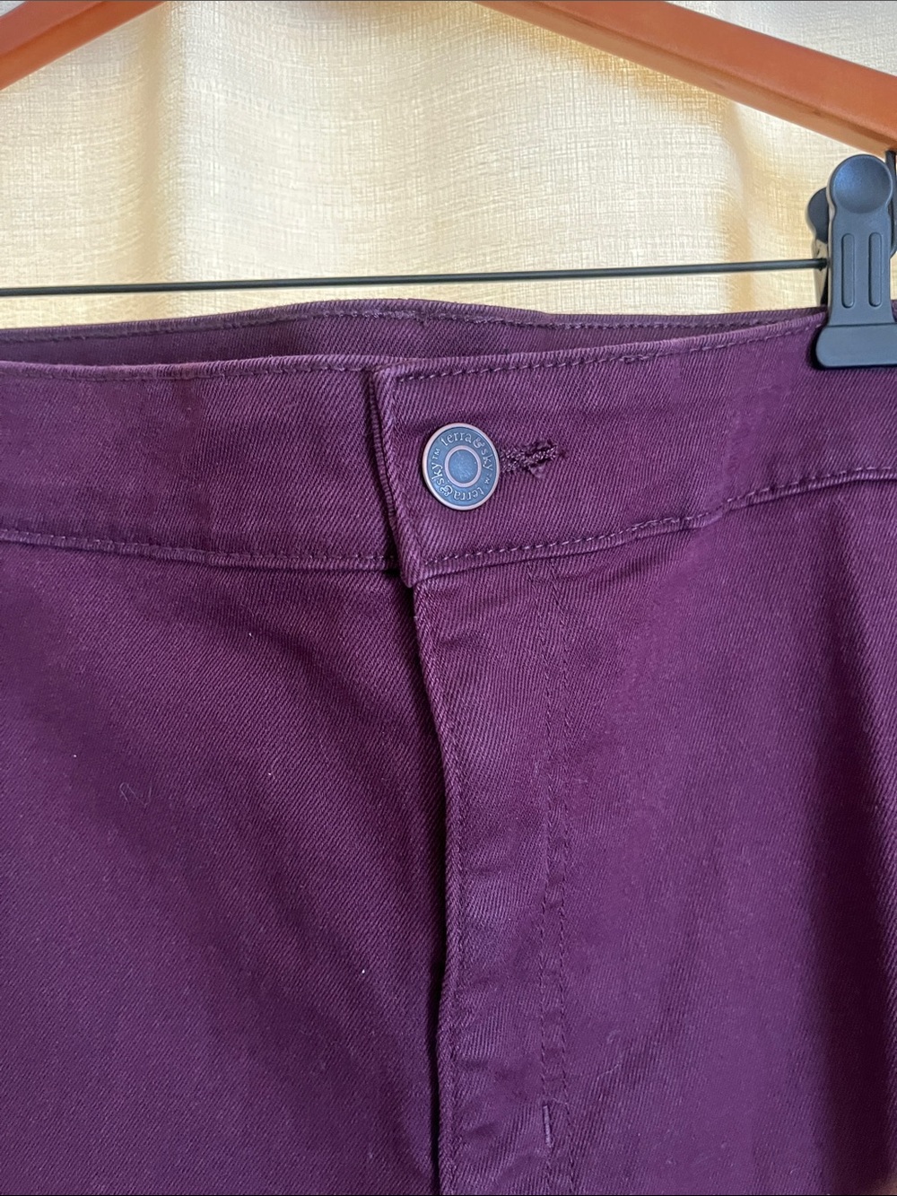 Women’s Terra & Sky Deep Plum Skinny Jeans - Picture 3 of 7